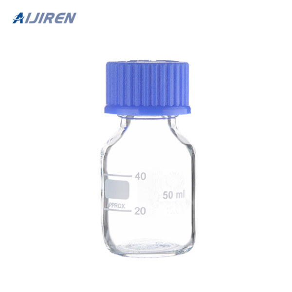 Reagent Bottle, 500ml - Transparent with Blue Screw Cap - Eisco Labs